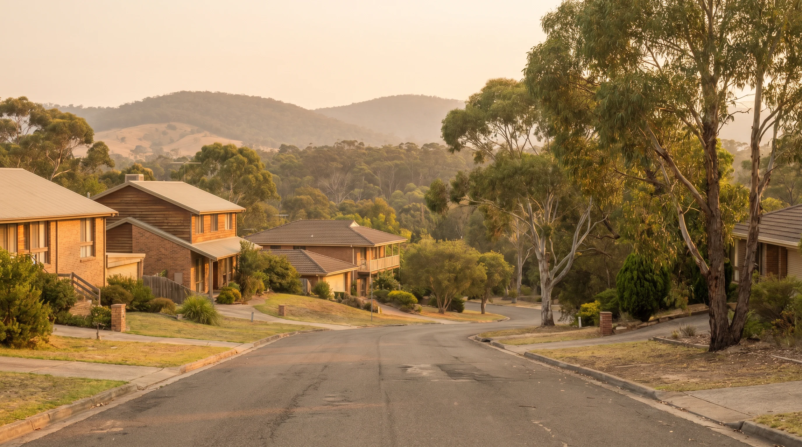 A residential street in Erina, showing the typical access for a move here