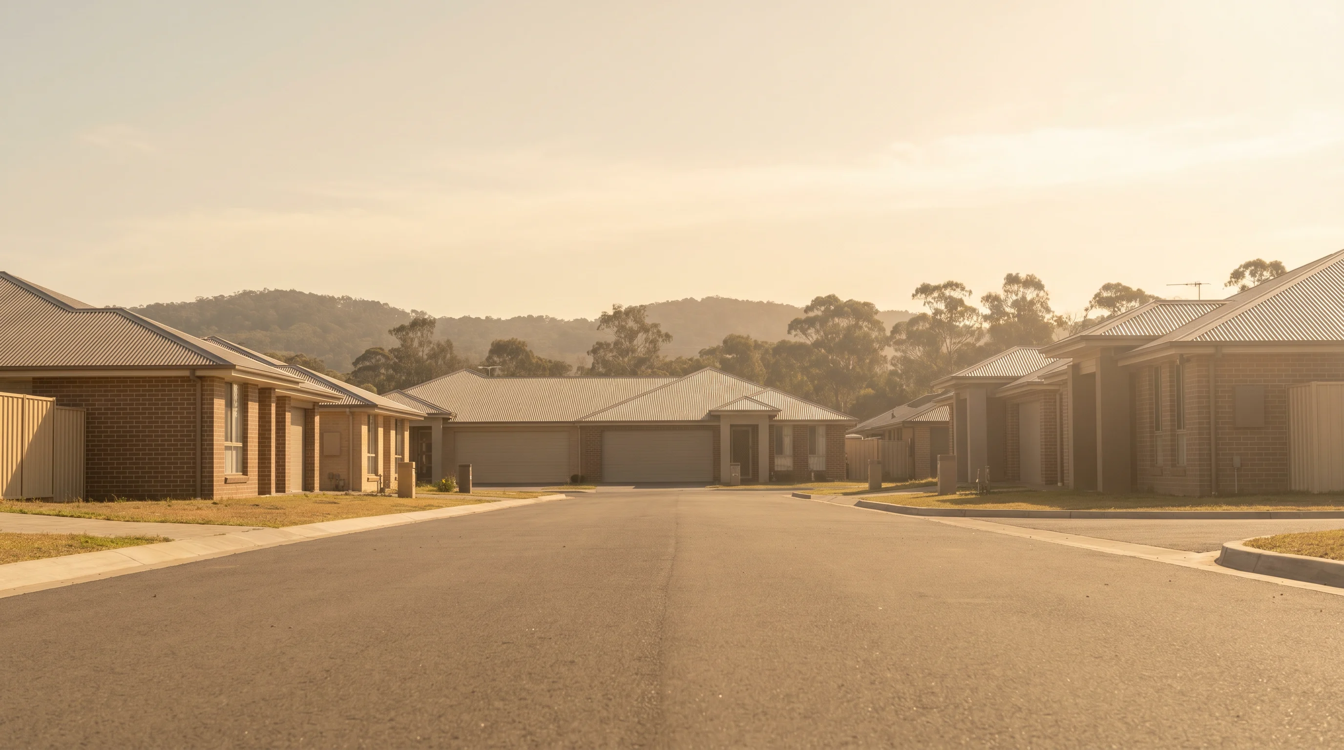 A residential street in Wyong, showing the typical access for a move here